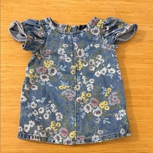 Floral Denim Kids Top